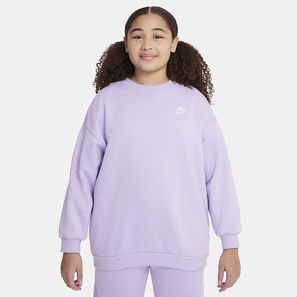 Big Purple Crew Neck Clothing. Nike